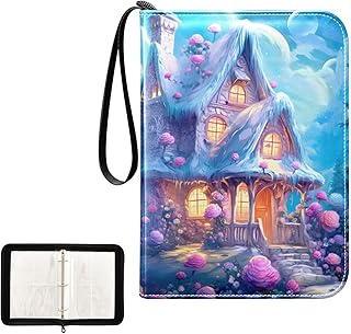 Sky Cottage Waterproof Trading Card Binder,400-Pocket Trading Album Display Holder,Display Case with Card Sleeves Set for Soccer Card,Gaming Cards,and Other TCG 2011797