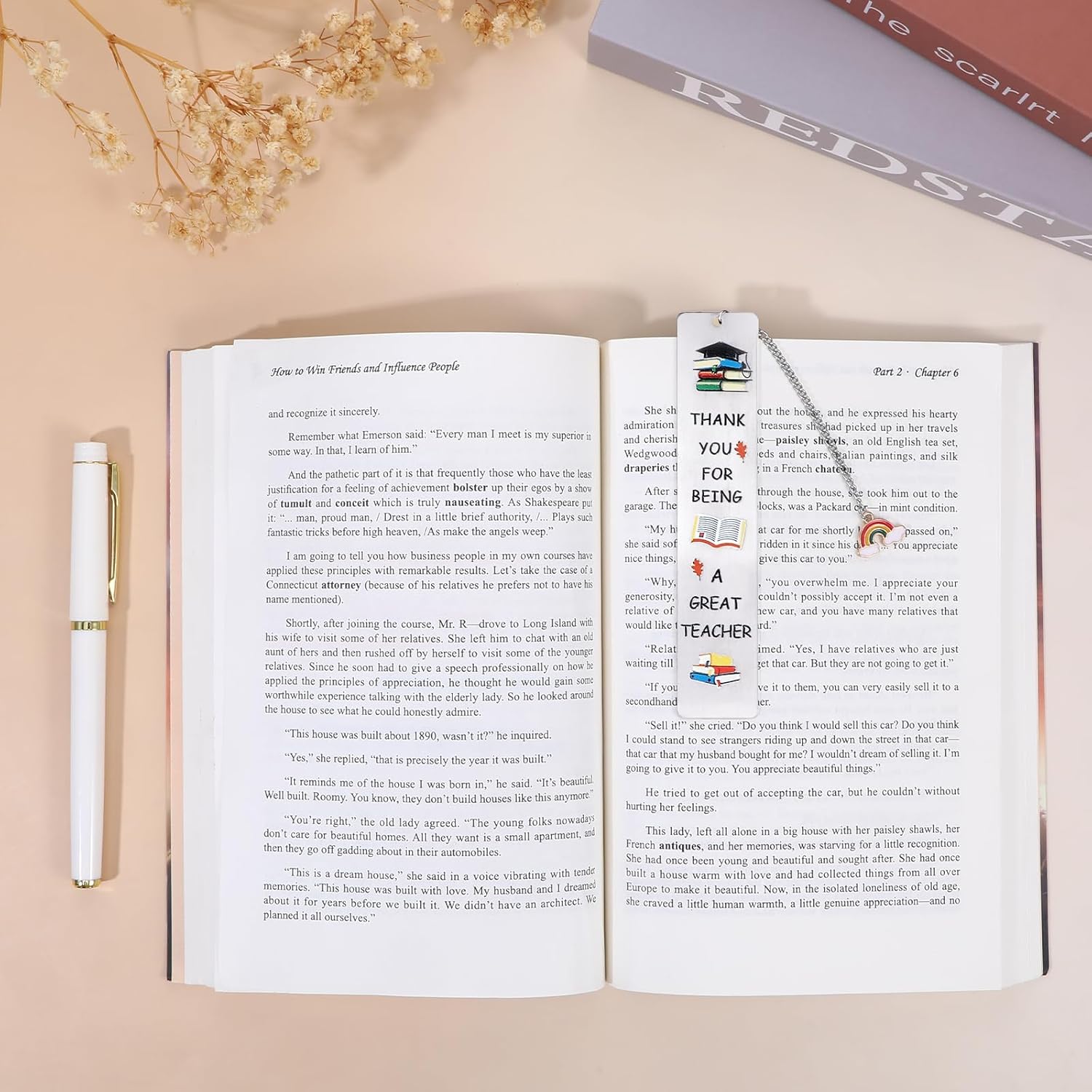 Teacher Gifts for Women Teacher Appreciation Gifts Bulk with Pencil Pouch Makeup Bags Bookmark Keychain Thank You Teachers Box from Student for Teachers Day Thanksgiving Retirement Valentine Christmas - Image 5