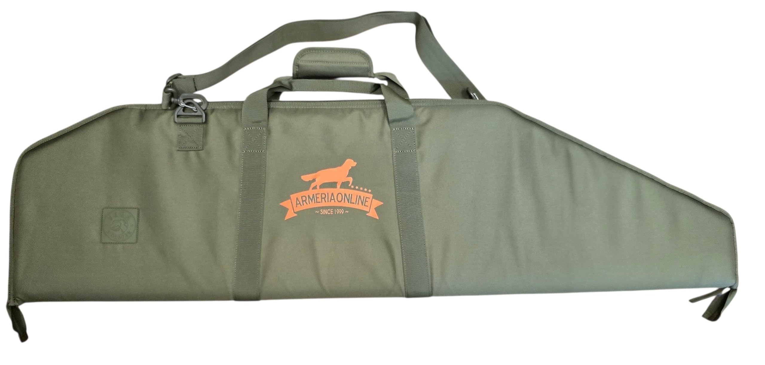 Fodero Custodia Tattica per Carabina, aria compressa, con ottica montata, 85 cm, Verde Militare, con Tracolla Regolabile e Tasche Multiple