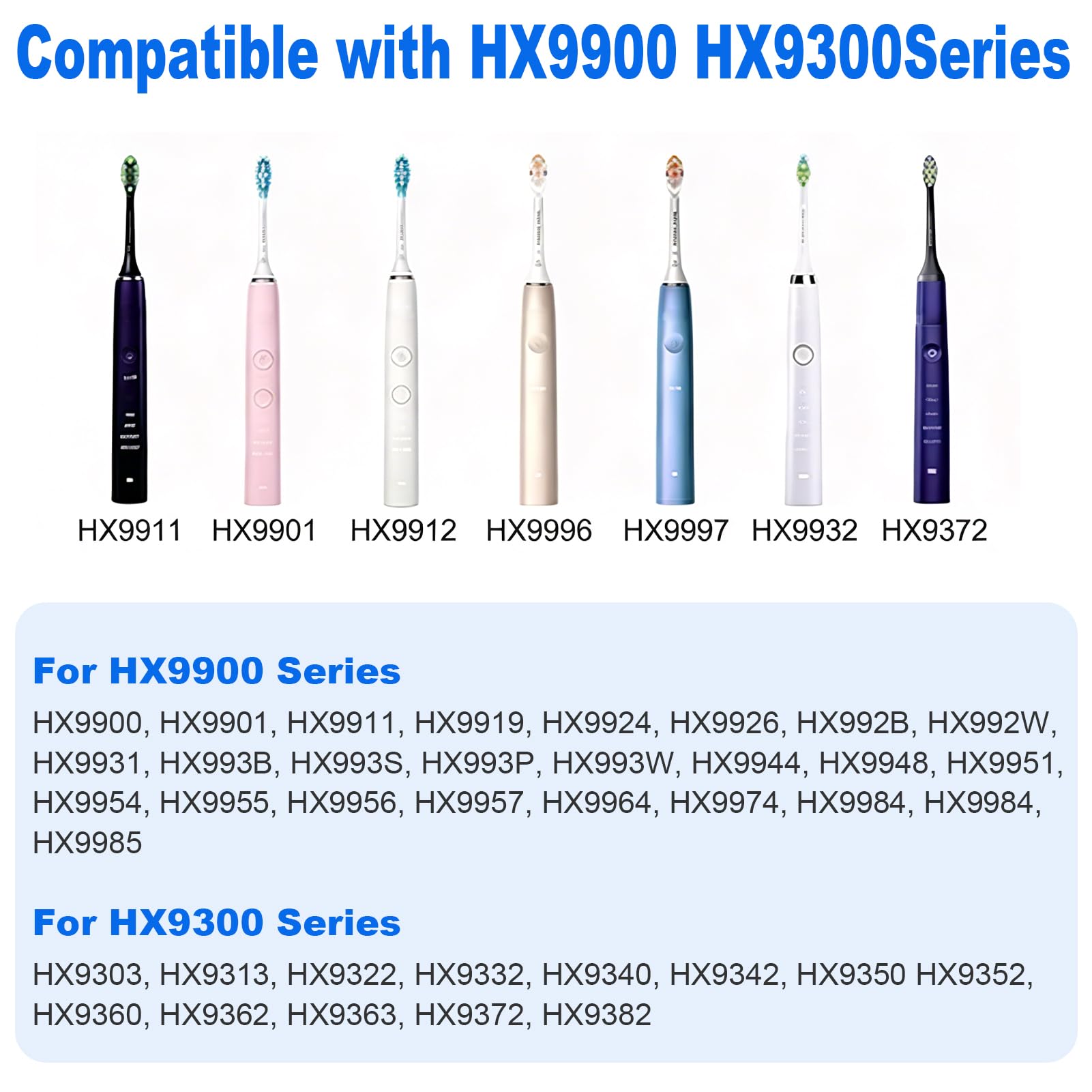 Cargador de Cepillo de Dientes Eléctrico Compatible con Phlips Sonicare HX9900, HX9300 Series | HX9903, HX9911, HX9954, HX9352, HX9362 | Base de Carga Inductiva, Portátil e Impermeable (Blanco)