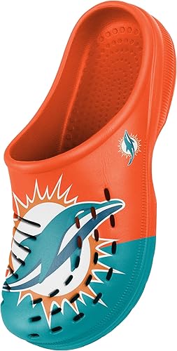 Miniatura 251 de FOCO - Sandalias de agua de jardín con logotipo de equipo de la NFL, para hombre Camuflaje tonal,logotipo grande de bloque