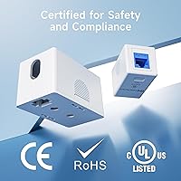 Vista 3 de Cable Matters Caja de montaje en superficie con conector Keystone de 1 puerto con certificación UL, color blanco