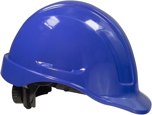 Miniatura 2 de JORESTECH Casco de seguridad de HDPE azul con suspensión de trinquete ajustable de 4 puntos para el trabajo, el hogar y la protección general de la