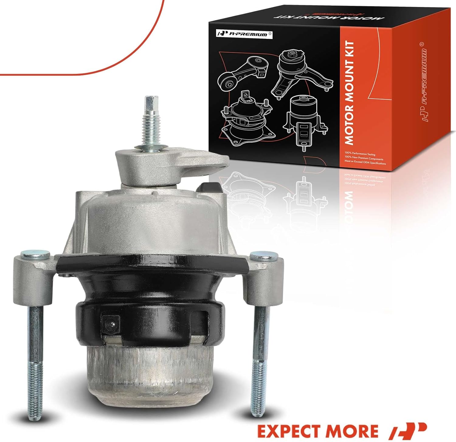 A-Premium Left Driver Side Transmission Mount Compatible with Chevrolet Corvette 2014 2015 2016 2017 2018 2019, 6.2L, Automatic and Manual Transmission