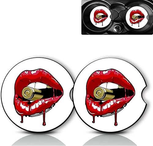 Miniatura 37 de Paquete de 2 posavasos con diseño de Driver Picks The Music, cintas de casete retro, regalos para mujeres y hombres, tapete interior del vehículo,