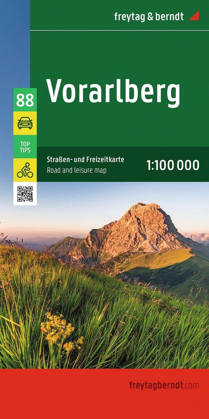 Vorarlberg, Road & Leisure Map 1:100,000: 1:100,000 scale