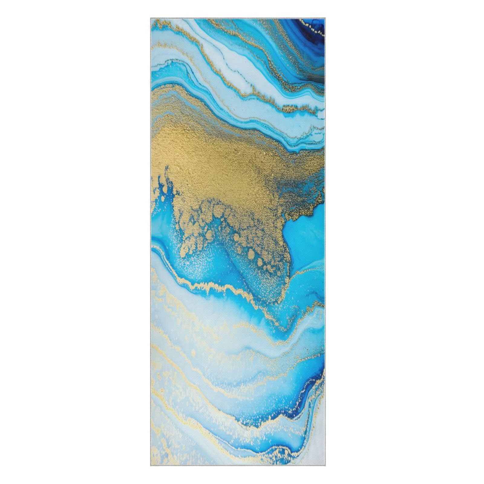 BURSTDDY Marble Hot Yoga Towel Absorbent Non Slip Yoga Mat Towel