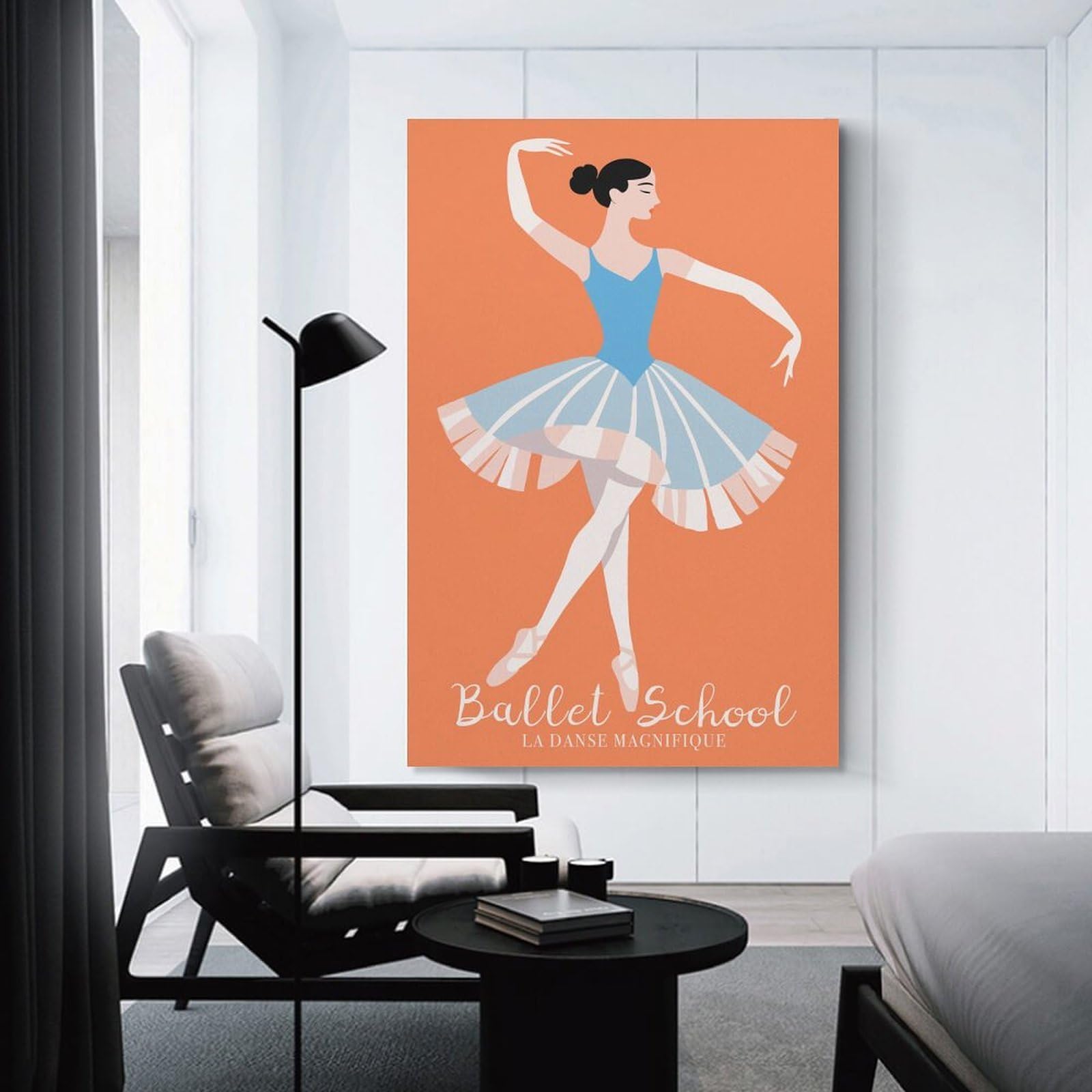 Junmoney Canvas Wall Decor Ballet School, 08x12inch(20x30cm), for Gallery Wall Layouts in Home Or Office, Home Wall Art for Statement Displays