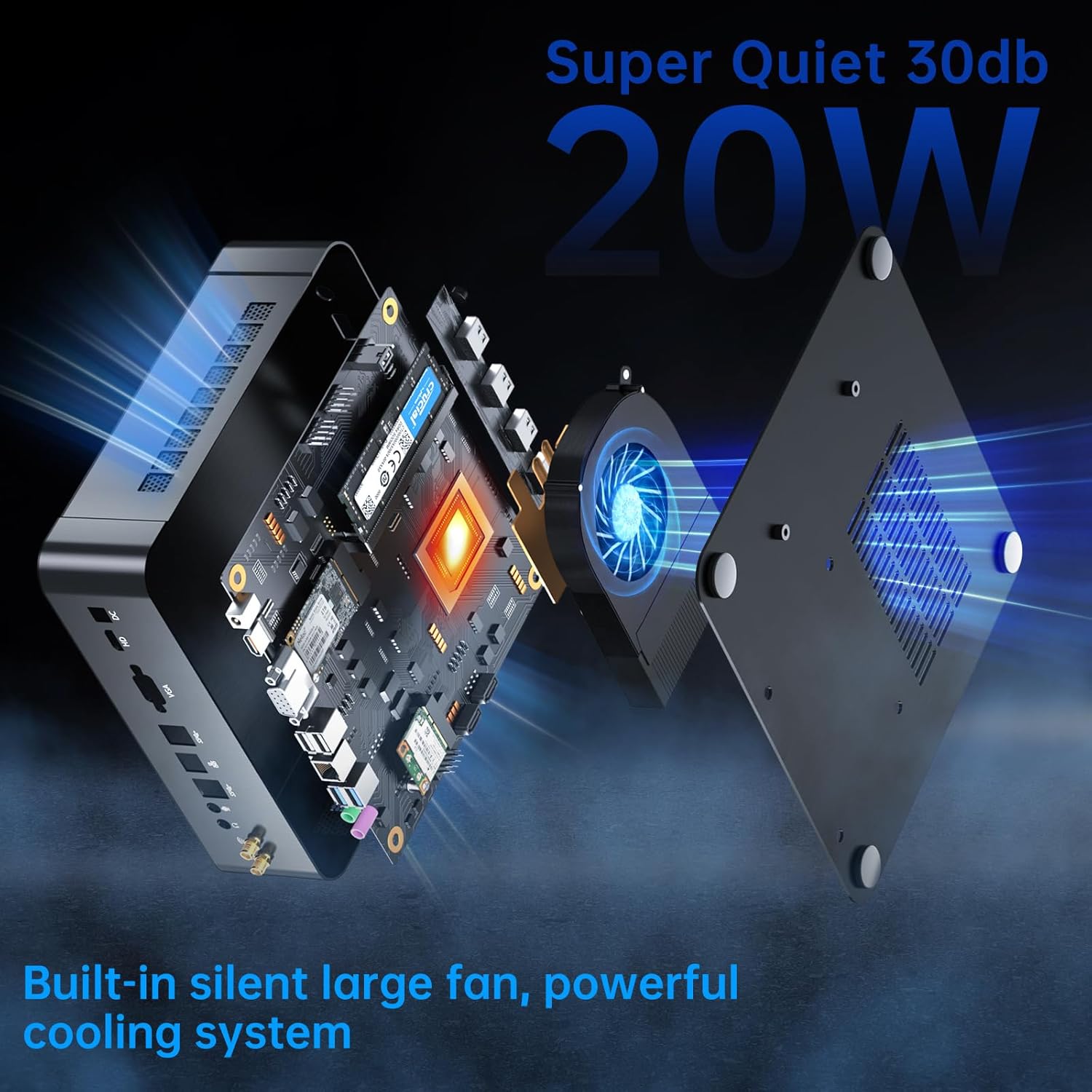 Mini PC, Desktop Computer i7-4700HQ 2.4-3.4GHz, Win-10 Pro, 16G DDR3, 256G SSD, HDMI, VGA Port, USB3.0, WiFi6, BT5.2, Gigabit Ethernet for Business/Education/Office/HTPC