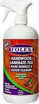 FOLEX Hardwood, Laminate, Tile and Hard Surface Floor Cleaner 32oz Fresh Almond Scent Residue Free and Streak Free Formula for Sealed Wood, Engineered Floors and Ceramic Tile
