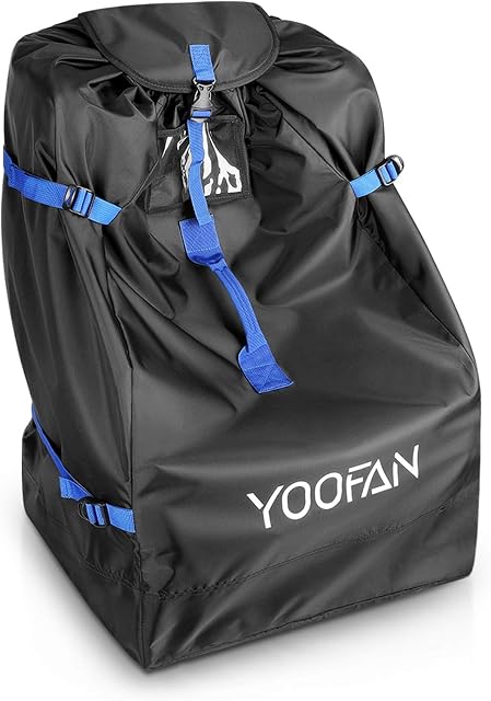 Car Seat Bag- Universal Car Seat Travel Bag with Backpack& Handle 2 Carrying Way Car Seat Travel Bag for Airplane with Adjustable Side Straps for Car Seat/Stroller/Buggy/Puschair/Pram