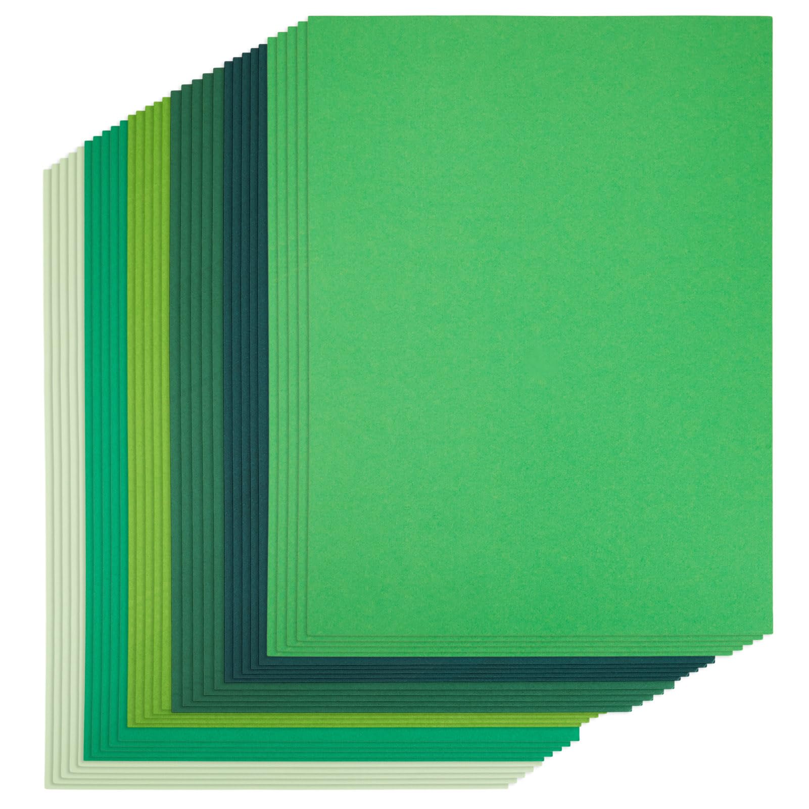 Sparkeads 30 pcs Cardstock Paper 0.4mm Thick Coloured Card Rectangle Crafts Paper Double Sided Thick A4 Print Papers for DIY Cutting Drawing Art Crafts,Green