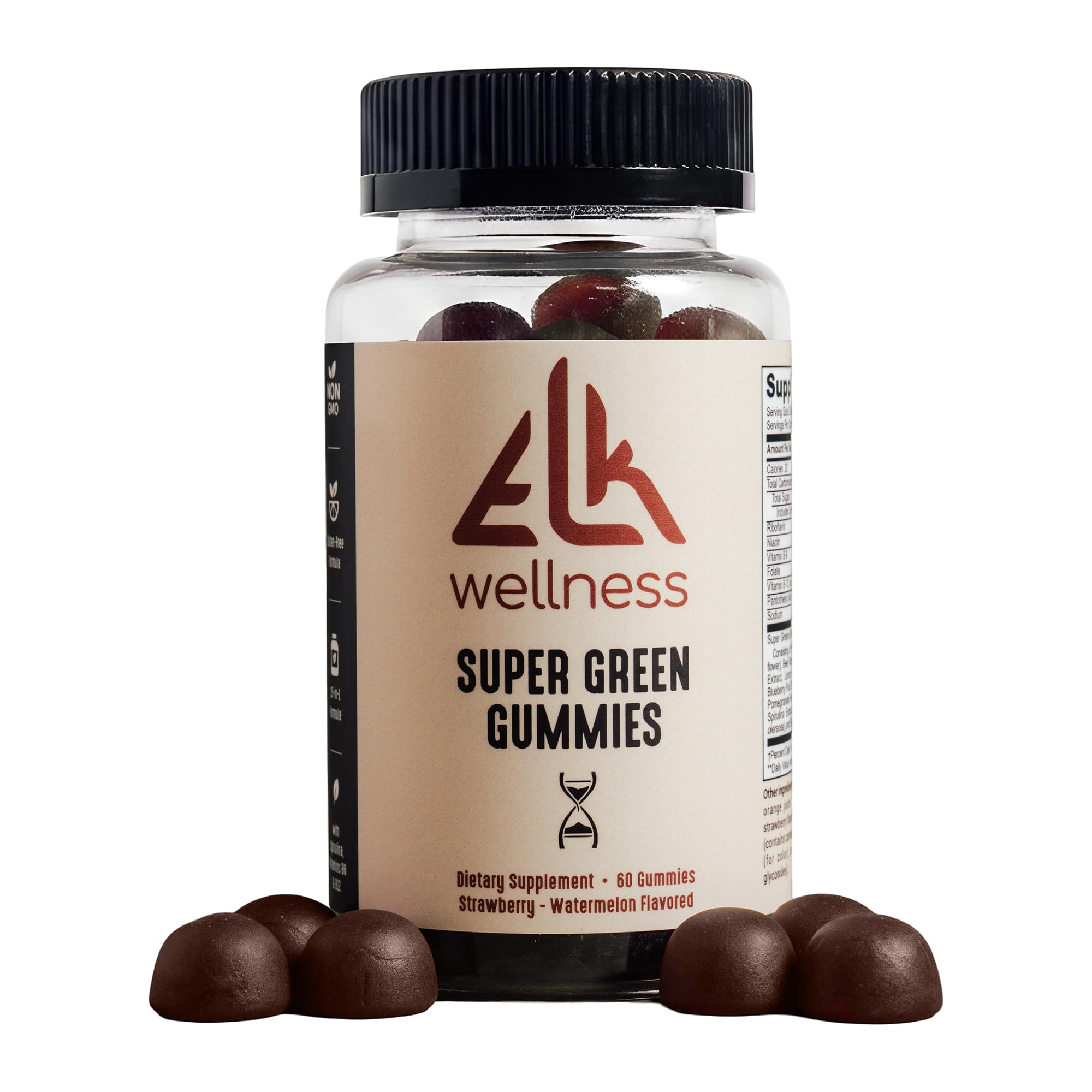 Multivitamin Super Greens Gummies - 15-in-1 Blend - 60 Count