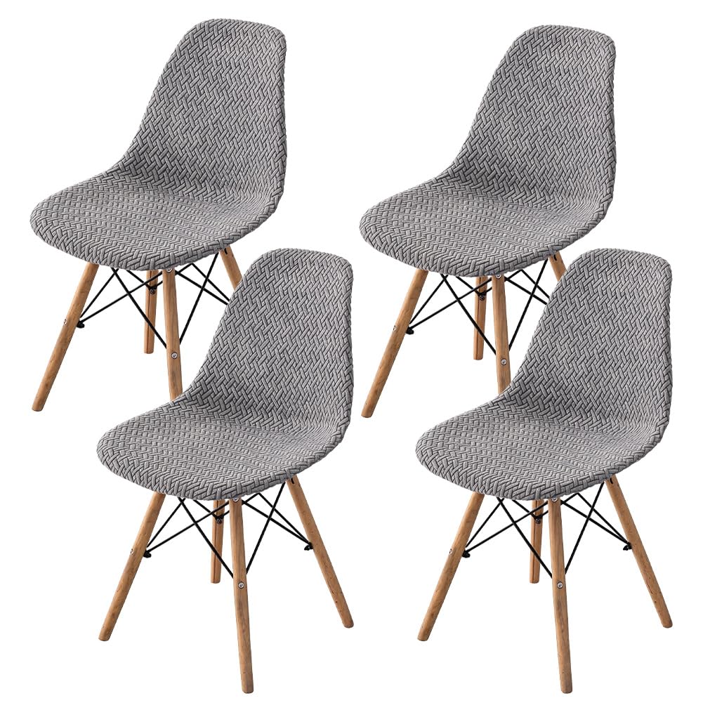 Gohytal Stuhlhussen 4 Stück, Universal Stretch Stuhlbezug Jacquard Hussen für Stühle Abnehmbare Waschbar Esszimmerstühle Bezug Hussen, Stuhlbezüge für Küchenstühle Hotel Bankett Hochzeit Partys Deko