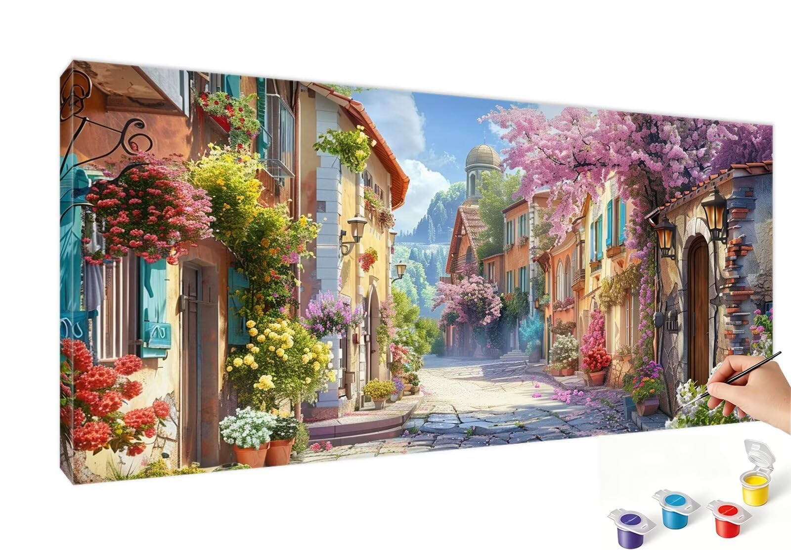Peinture numero adulte violet kit complet numéro d'art 40x80cm - 8