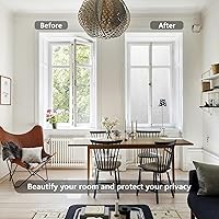 Vista 4 de LEMON CLOUD Película de privacidad para ventana, película de vidrio esmerilado, película de privacidad para puerta de vidrio, calcomanías de vinilo