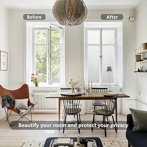 Miniatura 4 de LEMON CLOUD Película de privacidad para ventana, película de vidrio esmerilado, película de privacidad para puerta de vidrio, calcomanías de vinilo
