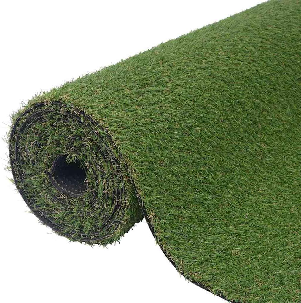 vidaXL Artificial Grass, Artificial Turf for Outdoor, Artificial Grass Carpet for Lawn Garden, Fake Grass Decor, 4.4'x32.8'/0.8" Green