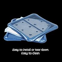 Vista 4 de petphabet Soporte de almohadilla de entrenamiento para perros, bandeja de entrenamiento de malla (L-24 x 24 pulgadas)