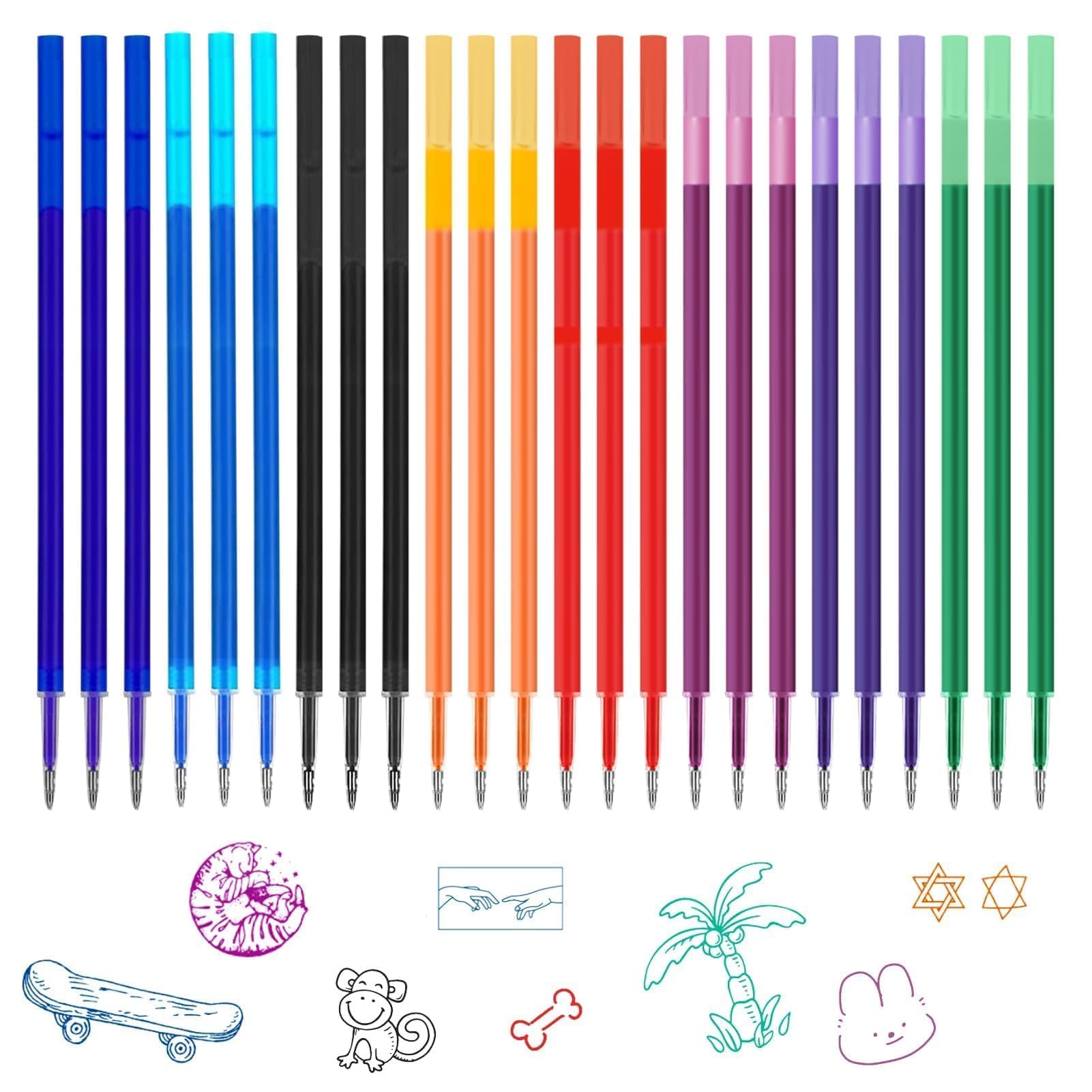 30 Ricariche Per Penna Gel Cancellabile Legami – Multicolore, Punta 0.7 Mm, Inchiostro Termosensibile, Altezza 13 Cm, Per Scuola E Ufficio