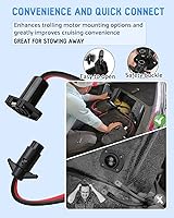 Vista 4 de Trolling Motor Plug,Trolling Motor Plug and Receptacle 12v for Minn Kota,Waterproof Trolling Motor Quick Connect,Heavy-Duty Male and Female Trolling