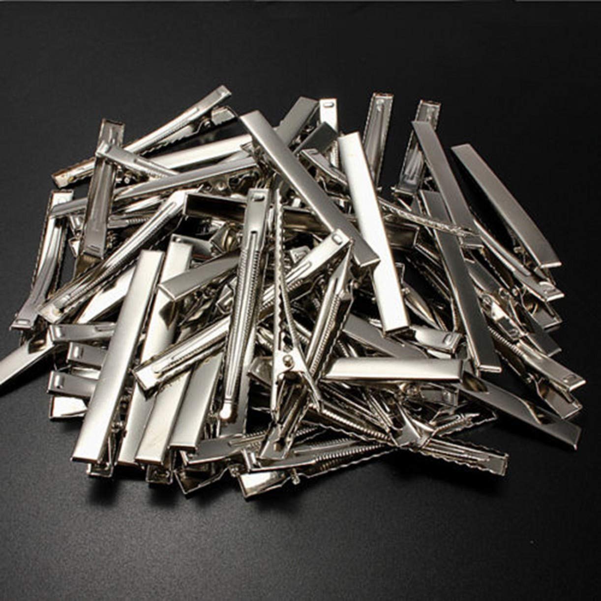 ZHONGJIUYUAN 600 szt. (3 rozmiar) srebrne metalowe spinki do włosów krokodylki do włosów szpilki płaska góra z ząbkami do salonu fryzjerskiego uchwyt do włosów sztuka i rękodzieło projekty spinki do włosów dla kobiet dziewcząt i fryzjera