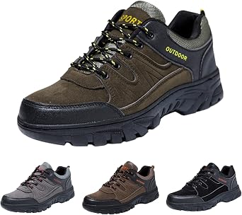 Casual Shoes for Men, Hiking Footwear, Comfort Travel Trekking Outdoor Sneakers, Non Slip Mountain Climbing Sport Trainers, Winter Season Walking Shoes, Lightweight Comfort Footwear