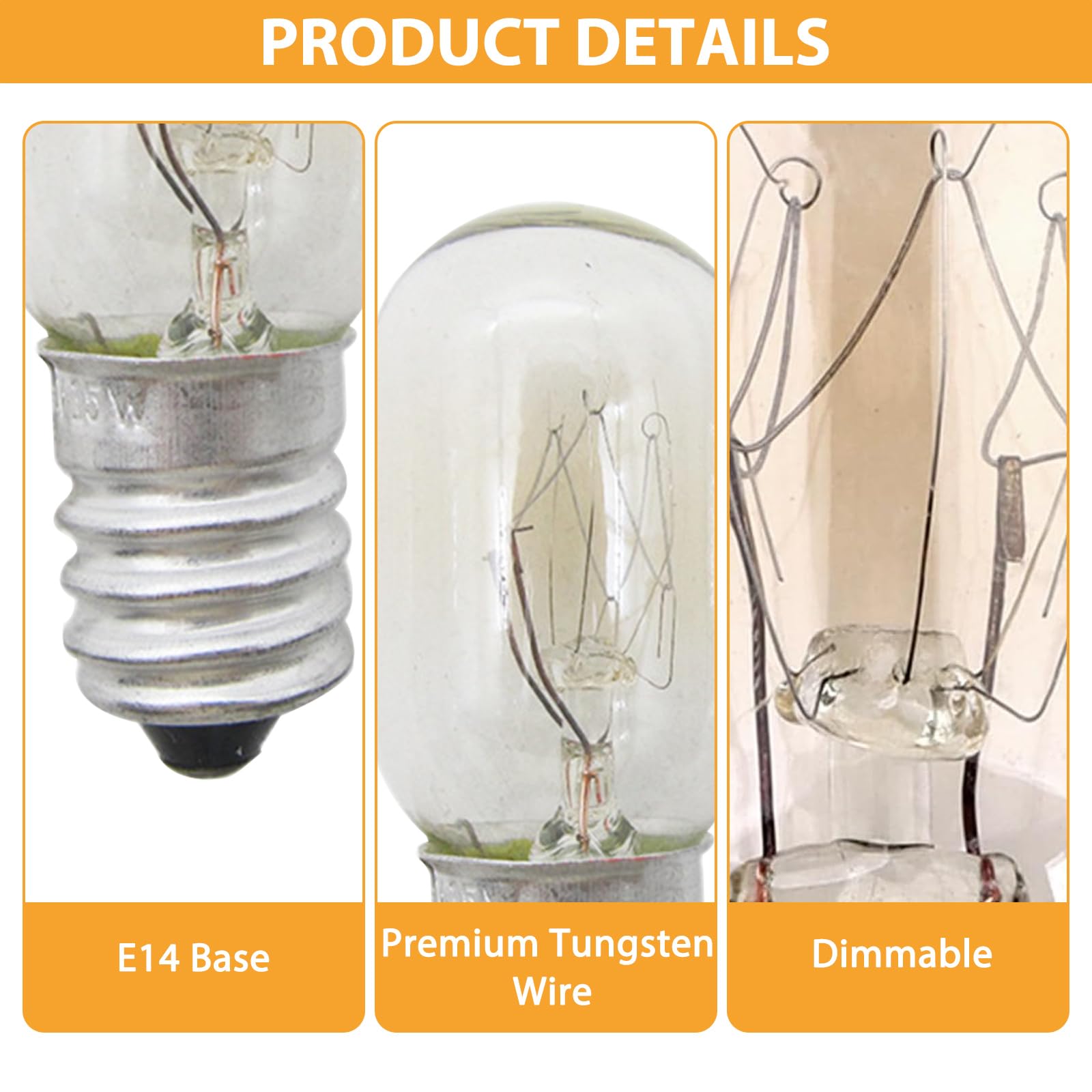 MADGININE 10-Pack 15W E27 Salt Lamp Bulb for Himalaya Salt Lamp Scentsy, Fridge, Freezer, SES Sewing Machine - Image 3