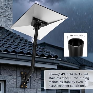 Starlink Gen 3 Mount 360°Adjustable with Gen3 Pipe Adapter | Starlink Wall Mount Gen3 Pole Mounting Kit, for Concrete/Wood Walls, Compatible with Gen3 Star Link Satellite Internet Kit
