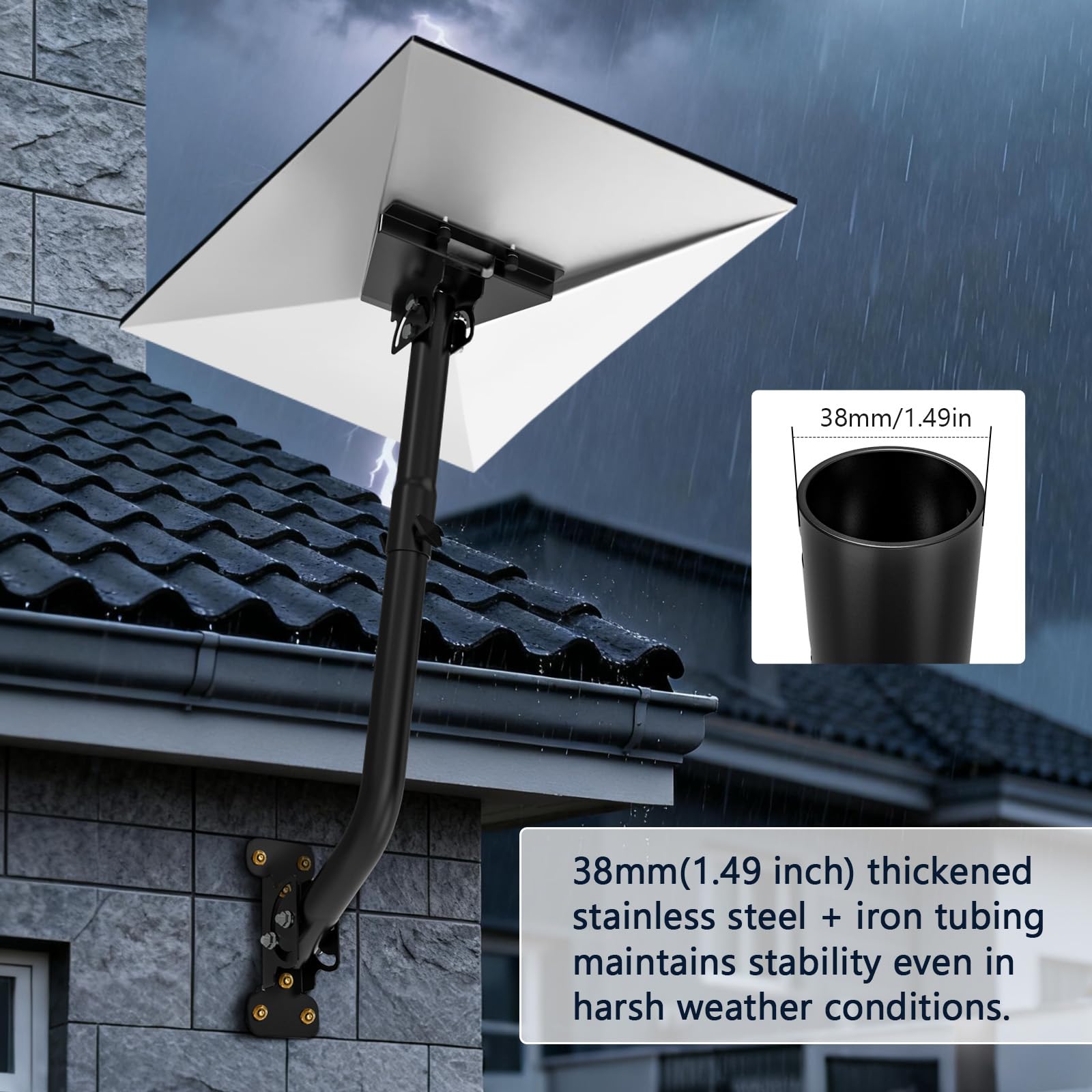 Gen 3 uchwyt ścienny z regulacją 360° z adapterem rurowym Gen3 do zestawu satelitarnego Gen3 Internet Kit
