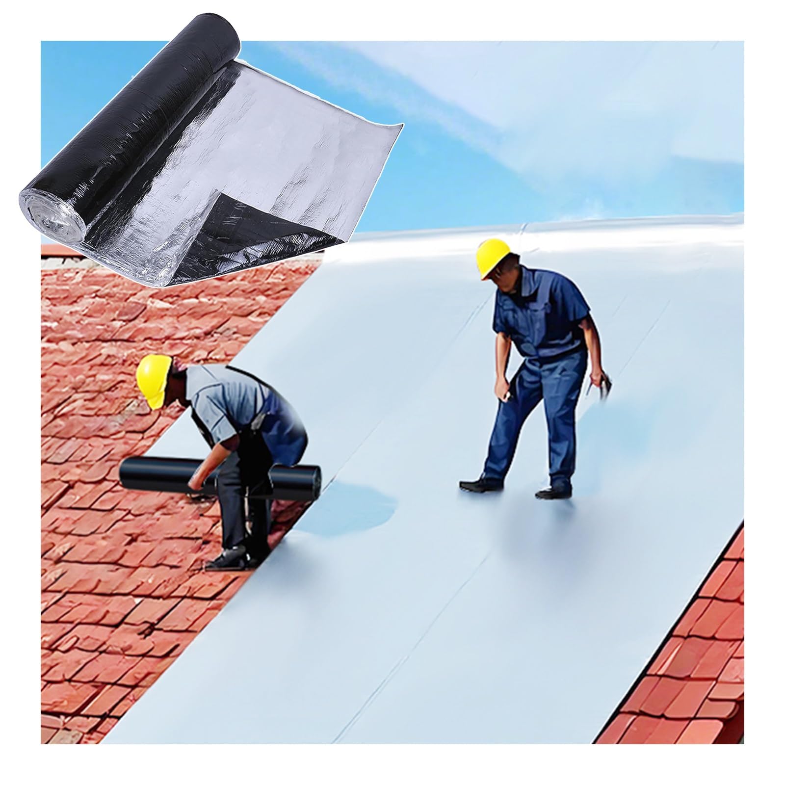 Banda Autoadhesiva Bituminosa,Rollo Adhesivo de Tela Asfáltica,Cinta de Asfalto for Reparar Grietas, Aislamiento Térmico,Impermeable,Fácil de instalar(THK1.5mm/W0.2*L5m)