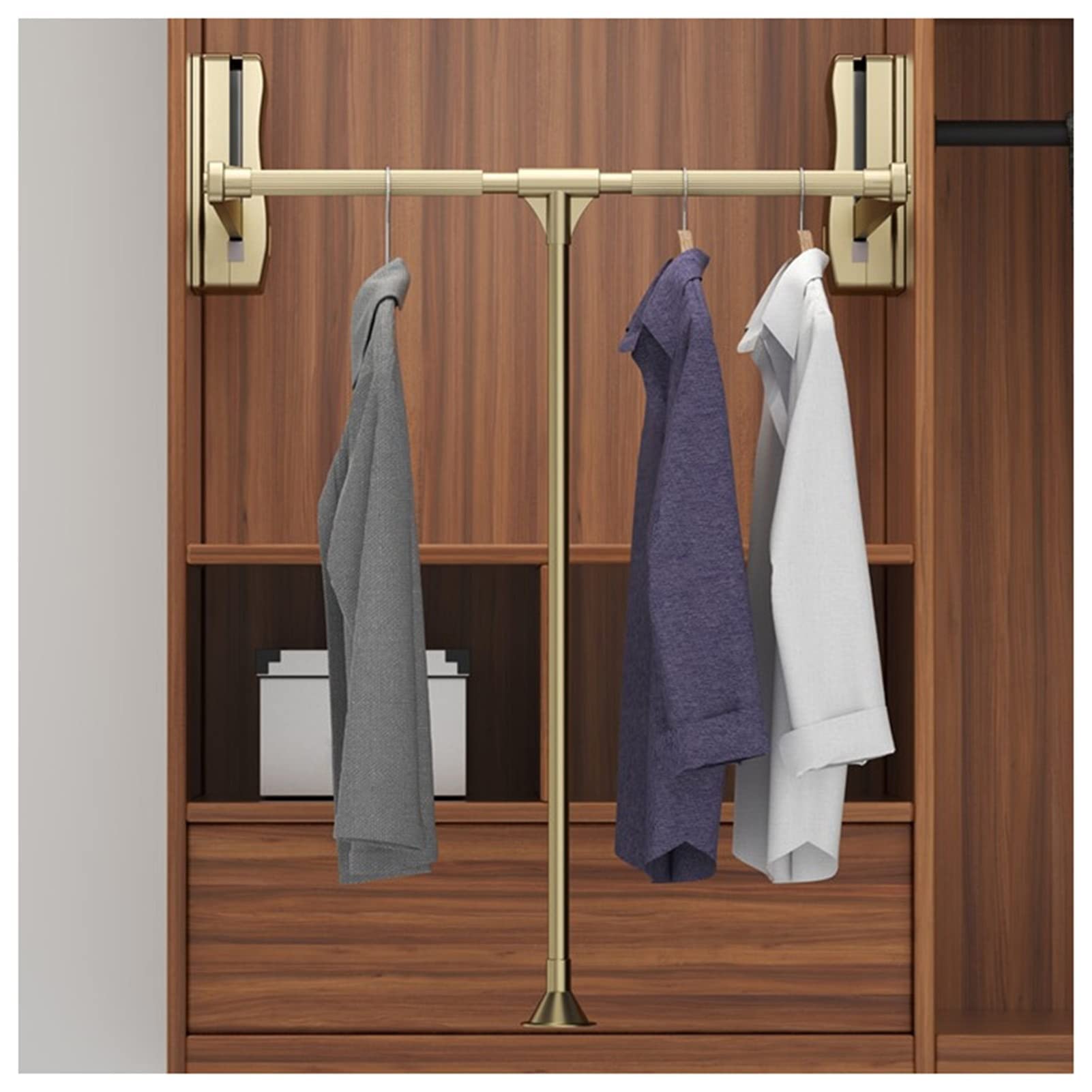 Porte-pantalon coulissant en acier inoxydable pour dressing moderne
