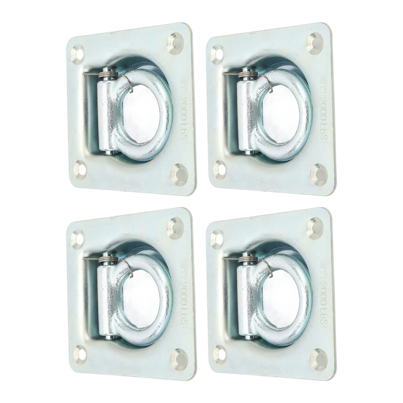 4PCS Remborque Encastré 2000lb Force de Rupture Maximale