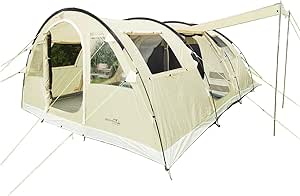 Skandika Gotland 6-Personen Tunnel-/Familienzelt, Camping &amp; Hiking, 2 Schlafkabinen, 5000mm Wassersäule, 210cm Stehhöhe