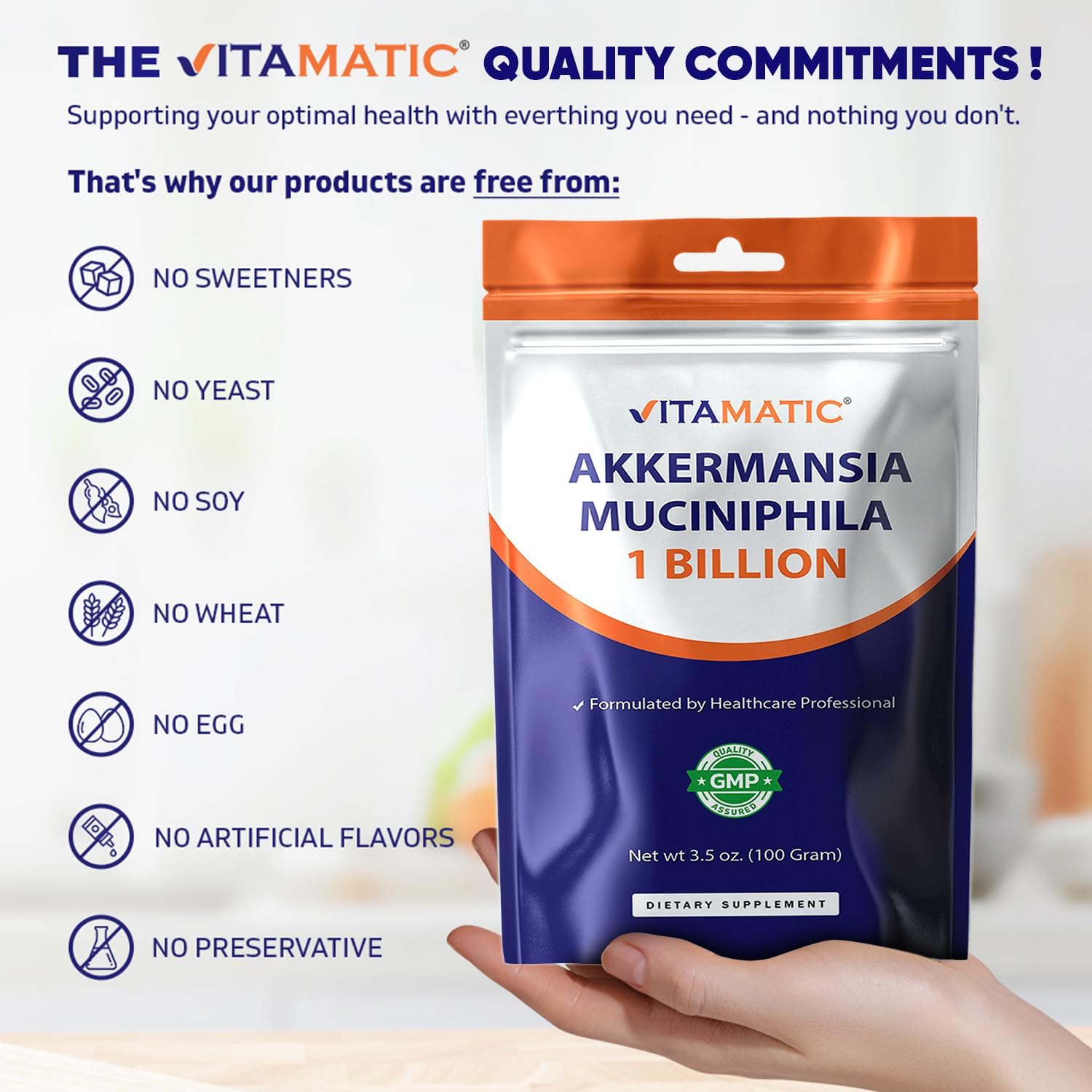 Vitamatic Akkermansia Muciniphila Gut Health - 100 Gram Powder