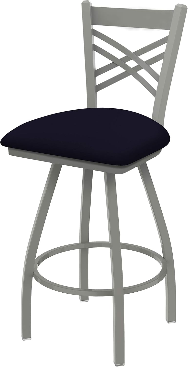 XL 820 Catalina 25" Swivel Counter Stool with Anodized Nickel Finish and Graph Cork Seat