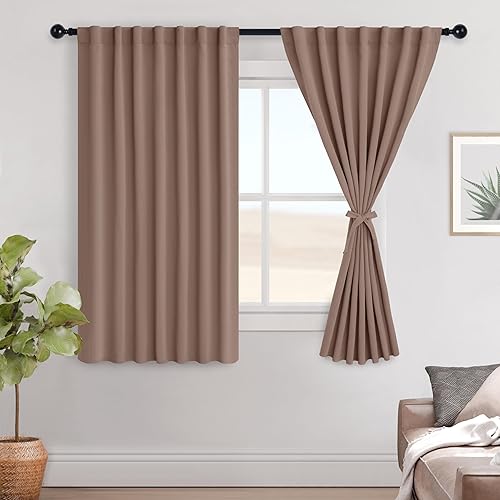 Miniatura 113 de Hiasan Cortinas opacas blancas extra anchas para dormitorio, cortinas opacas térmicas extra anchas de 72 pulgadas de largo, con pestaña trasera,
