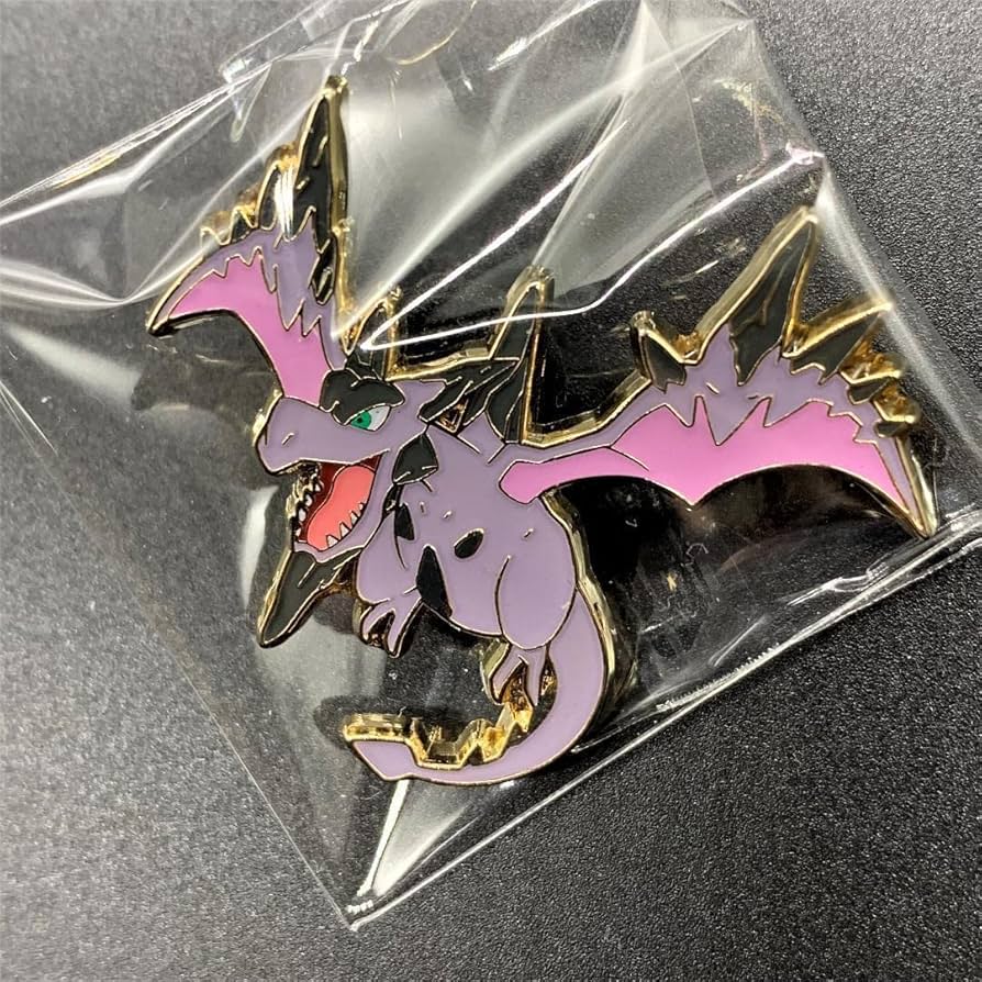 Amazon | 海外限定 !! メガプテラ ポケ力 金属製 ピンバッジ | バッジ