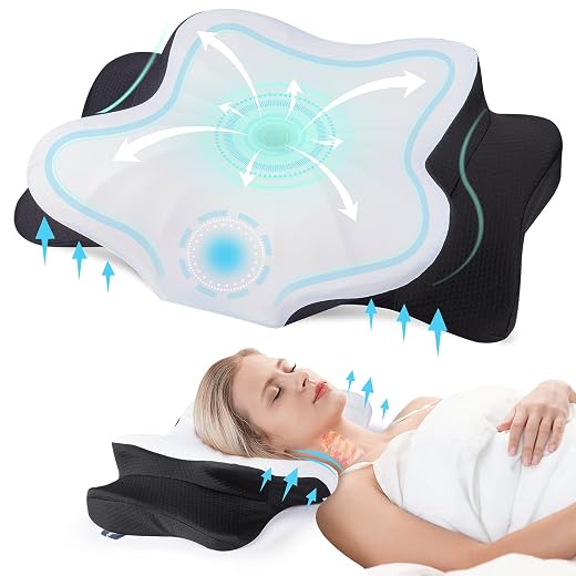 Cervical Pillow for Neck Pain (black white queen) - $39.99