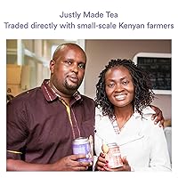 Vista 9 de JusTea PURPLE RAIN Té Morado de Hojas Sueltas Lata con Cuchara de Té Tallada a Mano Más de 40 Tazas (2.8oz) Cafeína Muy Baja Galardonado