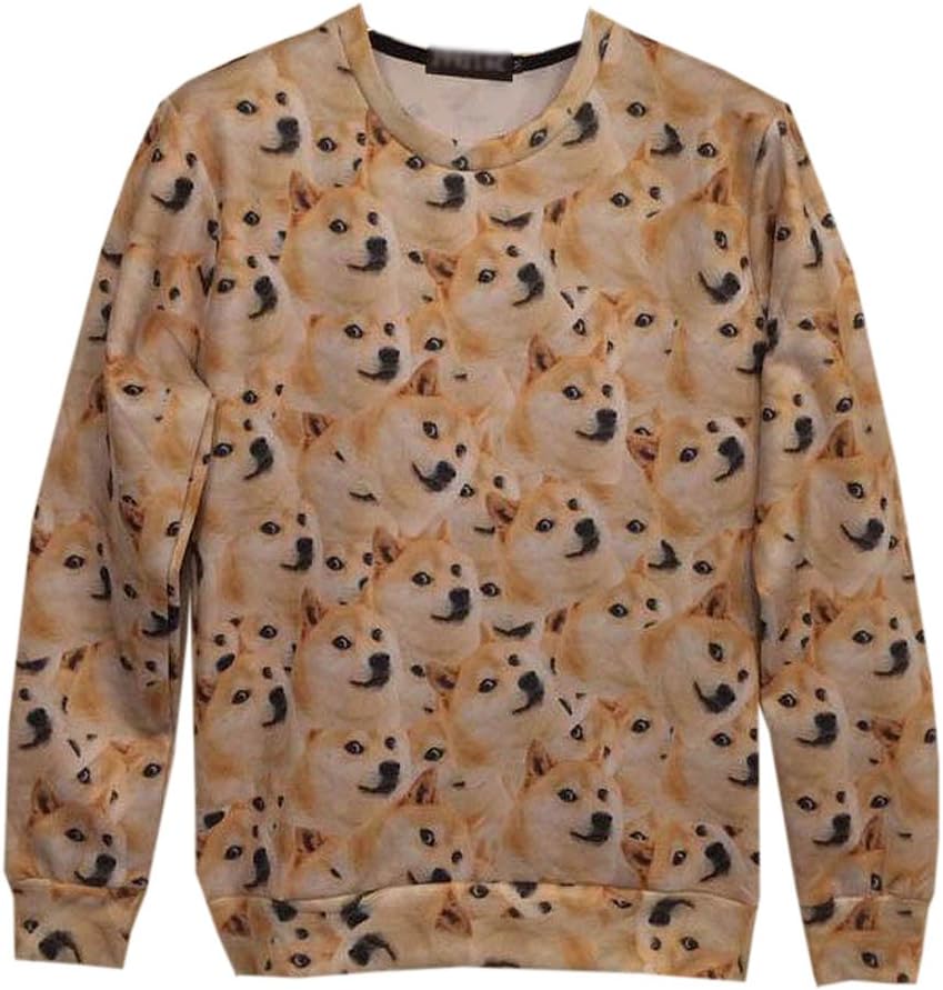 Funny Crewneck 3D Sweatshirts Hoodies Siberian Wolf