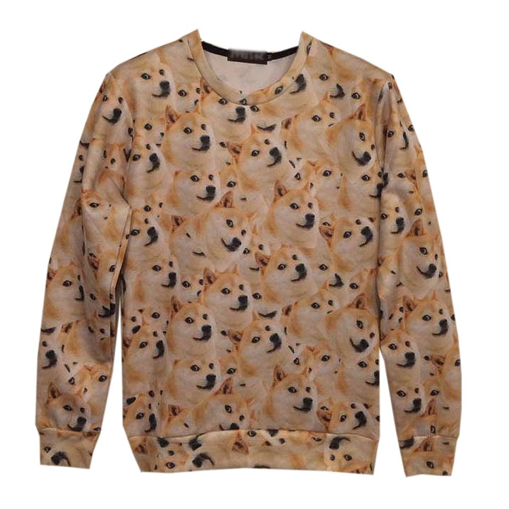 Funny Crewneck 3D Sweatshirts Hoodies Siberian Wolf