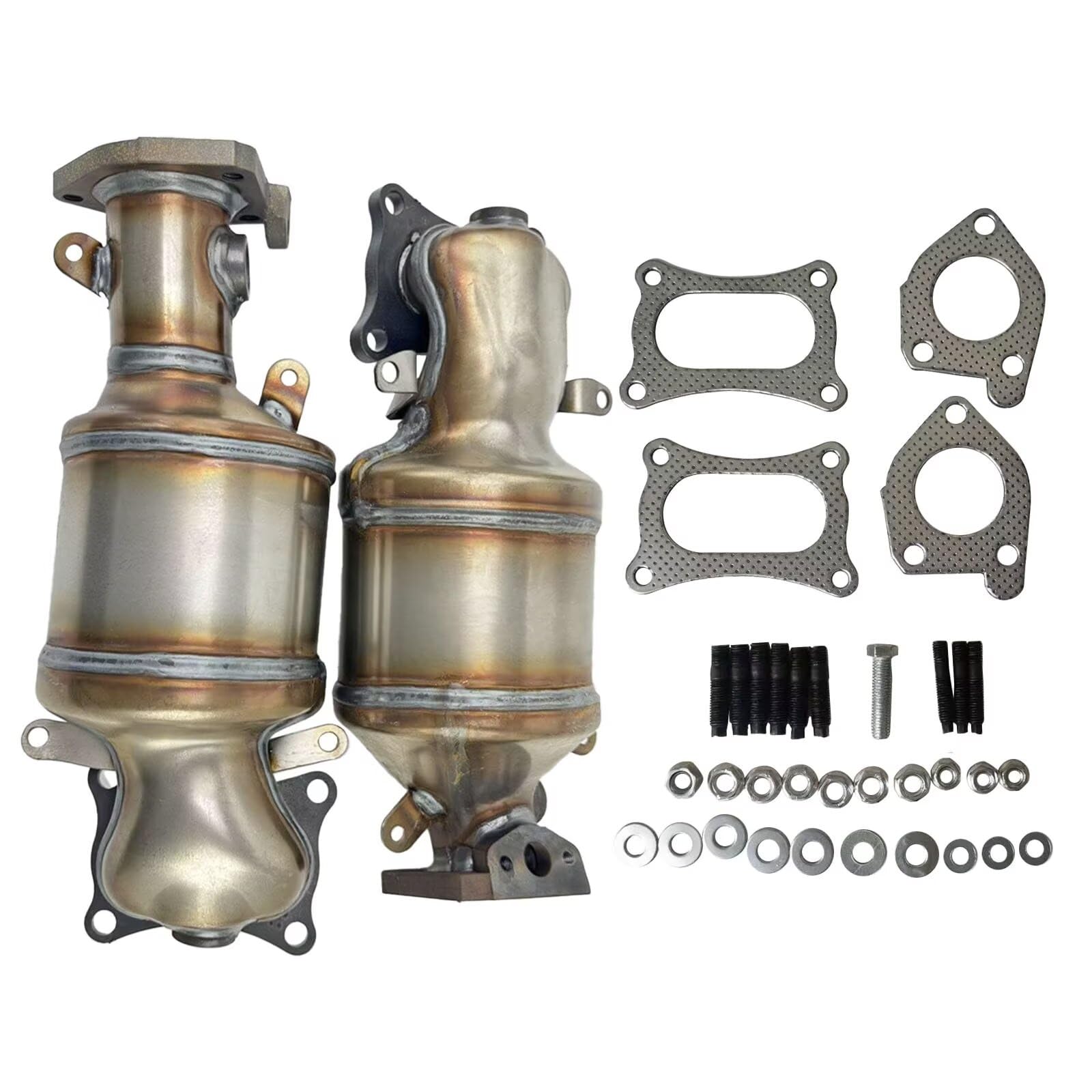 Anytek Left & Right Catalytic Converter Direct-Fit Compatible with Honda Accord Odyssey 2008-2012 Pilot Accord Crosstour Acura RDX TL TSX ZDX MDX RL V6 3.5L 3.7L Replace# 672145 672146 EPA Compliant