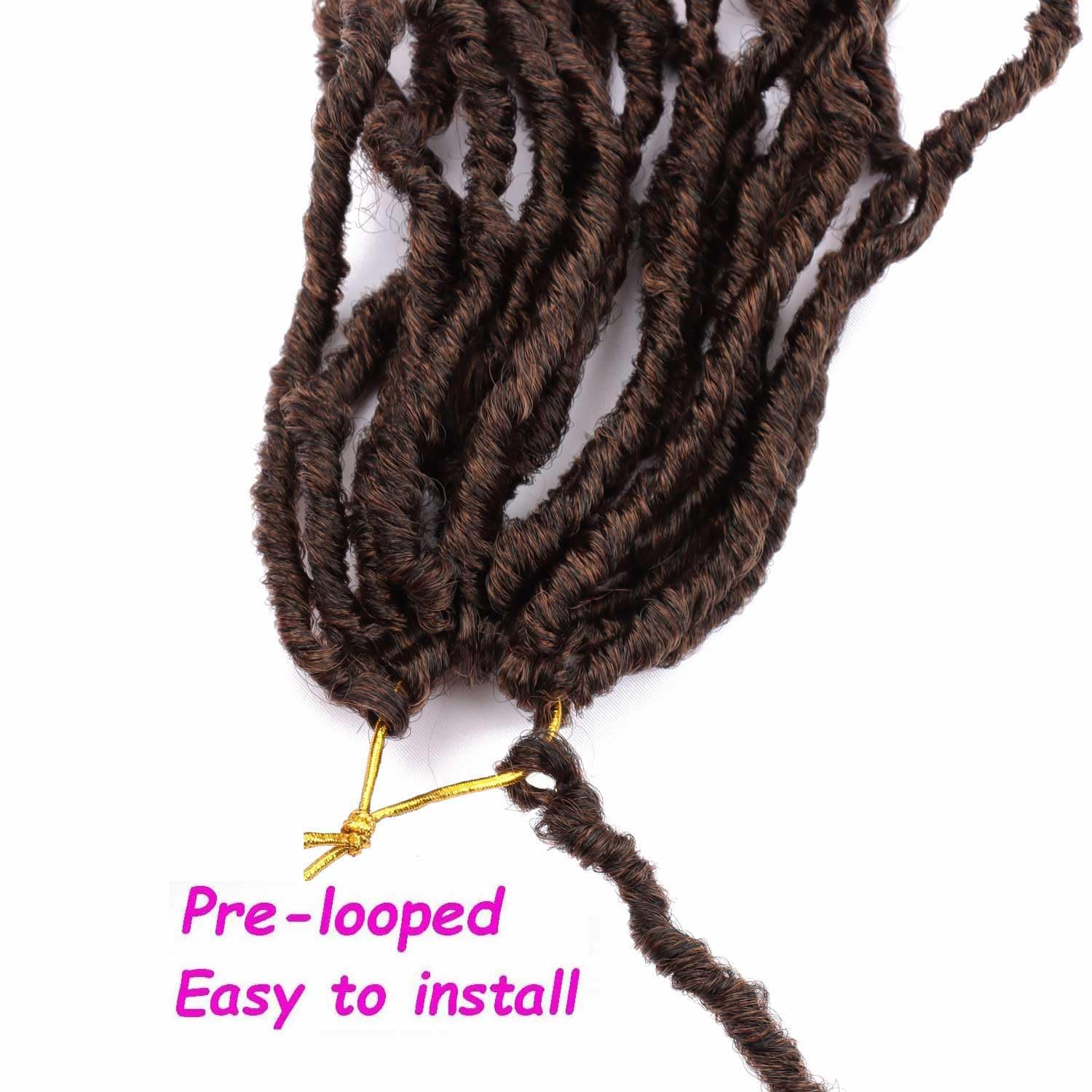 7 Packs Soft Locs 30 Inch Faux Locs Crochet Hair for Butterfly Locs Distressed Soft Locs Crochet Hair for Women (T30, 30 Inch(Pack of 7))