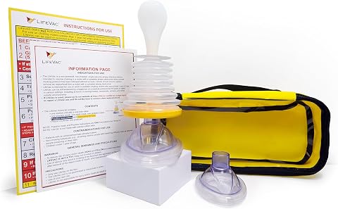 LifeVac Yellow Travel Kit - Portable Suction Rescue Device for Kids and Adults