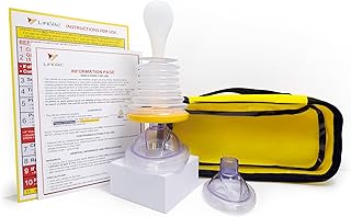 LifeVac Yellow Travel Kit - Portable Suction Rescue Device, First Aid Kit for Kids and Adults, Portable Airway Suction Device for Children and Adults