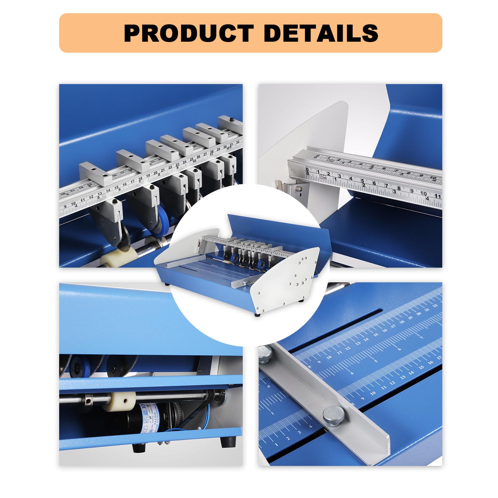Elektrische 3-in-1-Rillmaschine, Multifunktionale Falzmaschine Mit Stanz und Schneidefunktion, 520 Mm Breites Format für Papierkarten und Einladungen width520mm