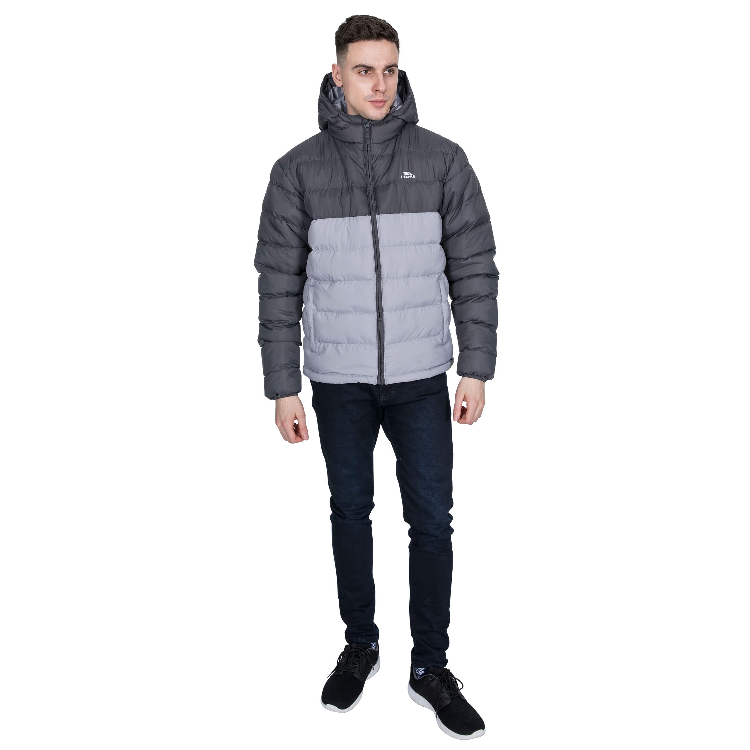 Trespass Oskar Homme manteau résiste à l'eau fermeture zippée à capuche - Gris - S