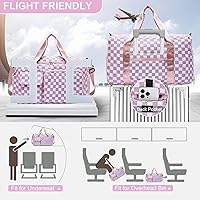 Vista 45 de Pequeña bolsa de gimnasio para mujer, bolsa de viaje con compartimento para zapatos