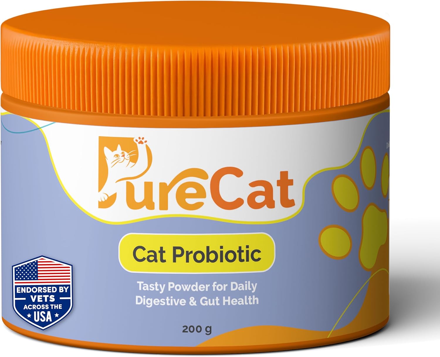 Digestive Health & Immune Support Supplement Probiotic Powder for Indoor and Outdoor Cats | 6 Billions CFUs Probiotic Powder for Pets | Veterinarian Recommended | Great Tasting Formula
